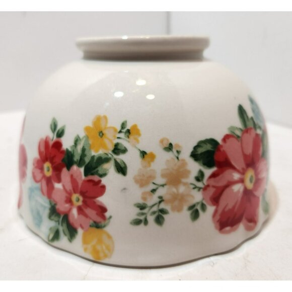 Pioneer Woman Vintage Floral Footed Soup Pasta Ramen Cereal Bowls Set of 2 - Picture 7 of 11